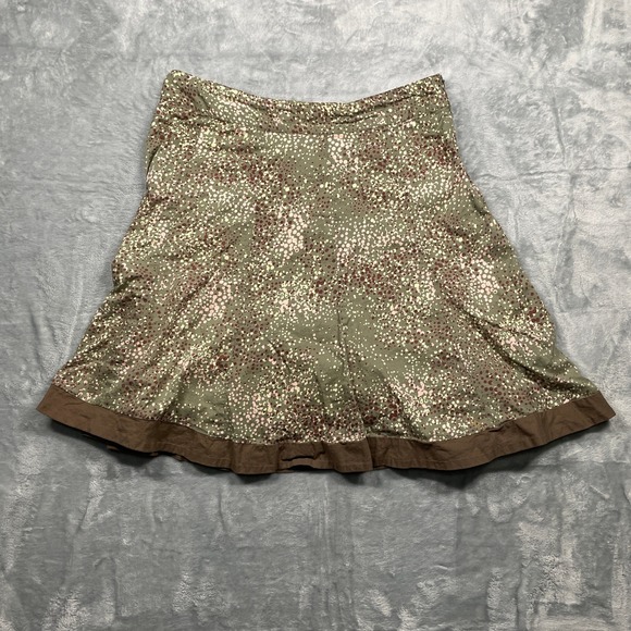 Aventura Dresses & Skirts - Aventura Skirt Womens Green Brown Dot Print Skirt Organic Cotton Made in India 8